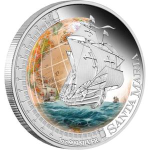 Tuvalu / Silver Ounce 2011 Santa Maria - reverse photo