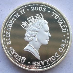 Tuvalu / Silver Ounce 2003 Year of Goat - obverse photo