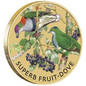 Tuvalu / One Dollar 2021 Superb Fruit-Dove - obverse photo