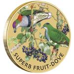 One Dollar 2021 Superb Fruit-Dove: Photo Coin, Tuvalu, One Dollar 2021 Superb Fruit-Dove / thumbnail