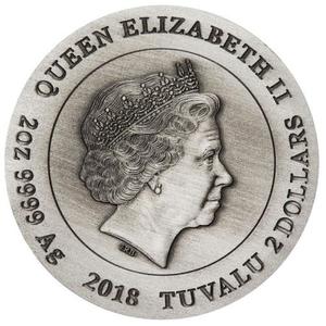 Tuvalu / Silver Two Ounces 2018 Warfare - obverse photo
