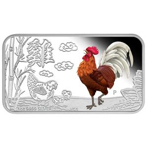 Tuvalu / Silver Ounce 2017 Year of the Rooster - obverse photo