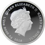 Silver Half Ounce 2018 Puppies - Border Collie: Photo Coin, Tuvalu, Silver Half Ounce 2018 Puppies - Border Collie / thumbnail