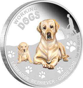 Tuvalu / Silver Ounce 2011 Labrador Retriever - reverse photo