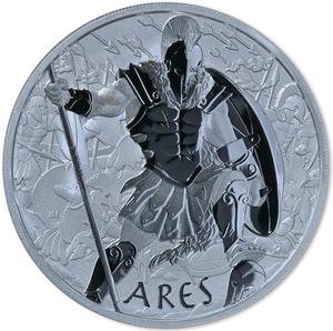 Tuvalu / Silver Five Ounces 2023 Gods of Olympus - Ares - reverse photo