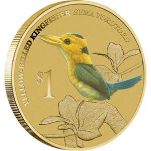 Tuvalu / One Dollar 2013 Australian Birds - obverse photo