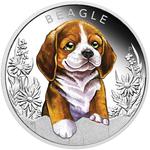 Silver Half Ounce 2018 Puppies - Beagle: Photo Coin, Tuvalu, Silver Half Ounce 2018 Puppies - Beagle / thumbnail