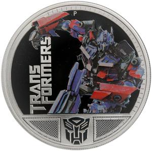 Tuvalu / Silver Ounce 2009 Transformers - Optimus Prime - reverse photo