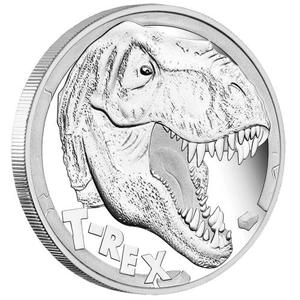 Tuvalu / Silver Five Ounces 2017 Tyrannosaurus Rex - reverse photo