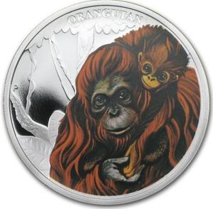Tuvalu / Silver Half Ounce 2014 Orangutan - reverse photo