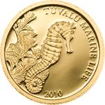 One Dollar Gold 2010 Seahorse: Photo Coin, Tuvalu, One Dollar Gold 2010 Seahorse / thumbnail