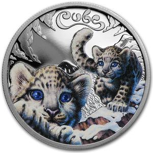 Tuvalu / Silver Half Ounce 2016 Snow Leopard - reverse photo