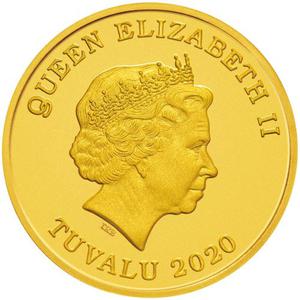Tuvalu / Gold Fifth-Ounce 2020 Year of the Mouse - Prosperity - obverse photo