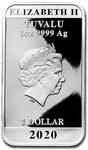 Silver Ounce 2020 Lucky Cat: Photo 2020 Tuvalu 1 oz Silver $1 Lucky Cat Proof / thumbnail