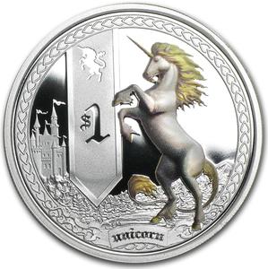 Tuvalu / Silver Ounce 2013 Unicorn - reverse photo