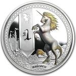 Silver Ounce 2013 Unicorn: Photo 2013 Tuvalu 1 oz Silver Mythical Creatures Unicorn Proof / thumbnail