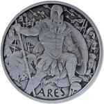Tuvalu / Silver Five Ounces 2023 Gods of Olympus - Ares / Antique Finish - reverse photo