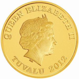 Tuvalu / Gold Fifth-Ounce 2012 Year of the Dragon - Prosperity - obverse photo