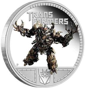 Tuvalu / Silver Ounce 2011 Transformers - Megatron - reverse photo
