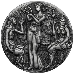 Tuvalu / Silver Two Ounces 2025 The Fates - reverse photo
