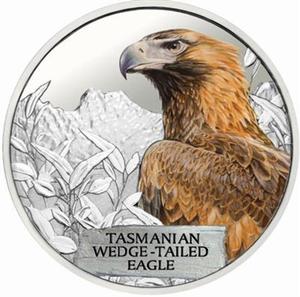 Tuvalu / Silver Ounce 2012 Endangered and Extinct - Tasmanian Wedge-Tailed Eagle - reverse photo