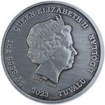 Tuvalu / Silver Ounce 2023 Gods of Olympus - Ares / Antique Finish - obverse photo