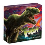 Silver Five Ounces 2017 Tyrannosaurus Rex: Photo Coin, Tuvalu, Silver Five Ounces 2017 Tyrannosaurus Rex / thumbnail