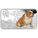 Silver Ounce 2018 Year of the Dog Rectangle: Photo Coin, Tuvalu, Silver Ounce 2018 Year of the Dog Rectangle / thumbnail