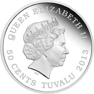 Tuvalu / Silver Half Ounce 2013 Grey Wolf - obverse photo