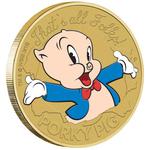 One Dollar 2018 Porky Pig: Photo Coin, Tuvalu, One Dollar 2018 Porky Pig / thumbnail