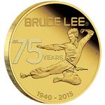 Gold Quarter Ounce 2015 Bruce Lee: Photo Coin, Tuvalu, Gold Quarter Ounce 2015 Bruce Lee / thumbnail