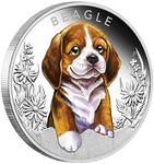 Silver Half Ounce 2018 Puppies - Beagle: Photo Coin, Tuvalu, Silver Half Ounce 2018 Puppies - Beagle / thumbnail