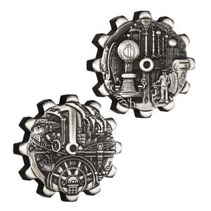 Tuvalu / Silver Ounce 2018 Evolution of Industry - Steam - reverse photo
