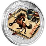 Silver Ounce 2014 Year of the Horse - Wealth: Photo Coin, Tuvalu, Silver Ounce 2014 Year of the Horse - Wealth / thumbnail