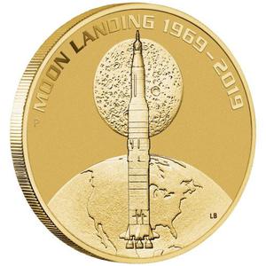 Tuvalu / One Dollar 2019 Anniversary of Moon Landing - obverse photo