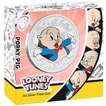 Silver Ounce 2019 Porky Pig: Photo Coin, Tuvalu, Silver Half Ounce 2019 Porky Pig / thumbnail