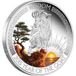 Silver Ounce 2015 Year of the Goat - Wisdom: Photo Coin, Tuvalu, Silver Ounce 2015 Year of the Goat - Wisdom / thumbnail