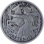 Tuvalu / Silver Ounce 2023 Gods of Olympus - Artemis / Antique Finish - reverse photo
