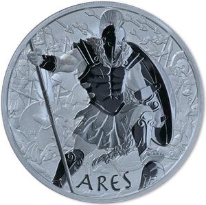 Tuvalu / Silver Ounce 2023 Gods of Olympus - Ares - reverse photo