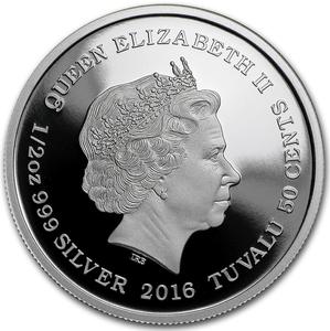 Tuvalu / Silver Half Ounce 2016 Snow Leopard - obverse photo