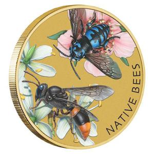 Tuvalu / One Dollar 2019 Australian Native Bees - obverse photo