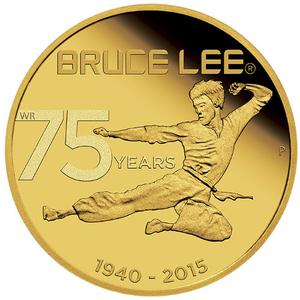 Tuvalu / Gold Quarter Ounce 2015 Bruce Lee - reverse photo