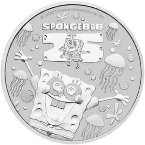 Tuvalu / Silver Ounce 2024 SpongeBob SquarePants - reverse photo