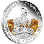 Silver Ounce 2015 Year of the Goat - Wisdom: Photo Coin, Tuvalu, Silver Ounce 2015 Year of the Goat - Wisdom / thumbnail