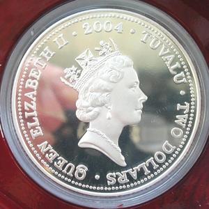 Tuvalu / Silver Ounce 2004 Year of Monkey - obverse photo