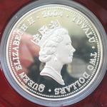 Silver Ounce 2004 Year of Monkey: Photo Tuvalu 2004 Year of Monkey 2 Dollars Silver Coin Proof / thumbnail