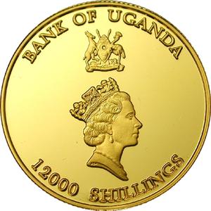 Uganda / Gold Fifth-Ounce 2001 Spirit of the Mountain - obverse photo