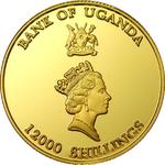 Gold Fifth-Ounce 2001 Spirit of the Mountain: Photo Coin, Uganda, Gold Fifth-Ounce 2001 Spirit of the Mountain / thumbnail