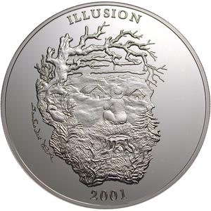 Uganda / Silver Fifty Grams 2001 Spirit of the Mountain - reverse photo