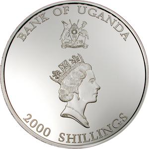 Uganda / Silver Fifty Grams 2001 Spirit of the Mountain - obverse photo